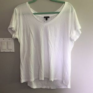 Flowy Express White V Neck